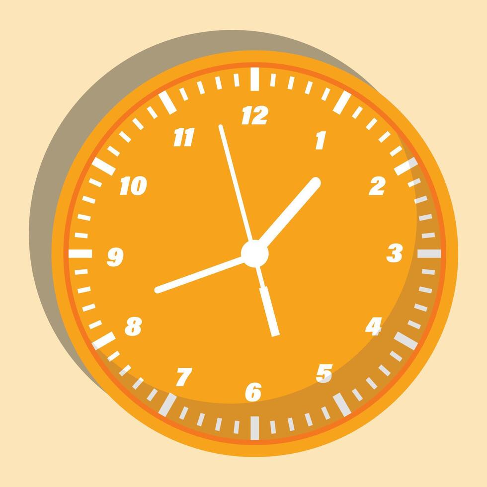 Clock icon in trendy flat style isolated on background. Clock icon page symbol for your web site design Clock icon logo, app, UI. Clock icon Vector illustration, EPS10.