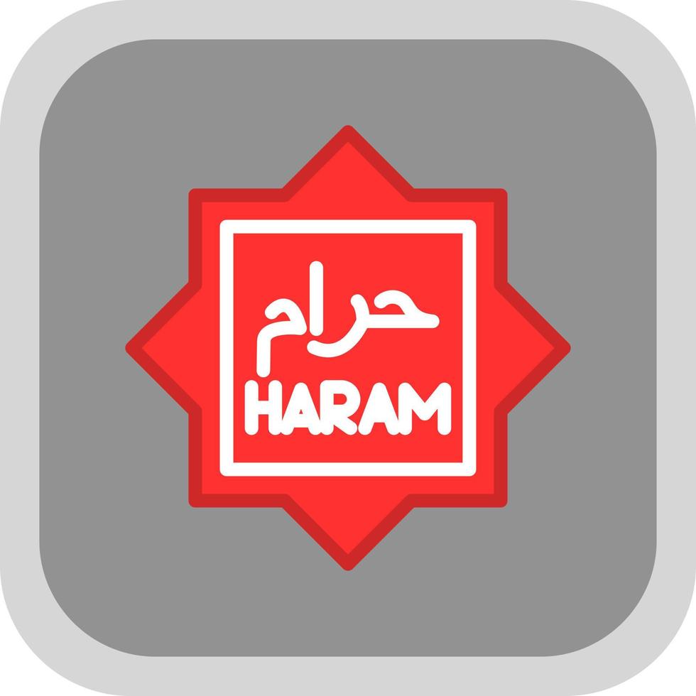 diseño de icono de vector haram