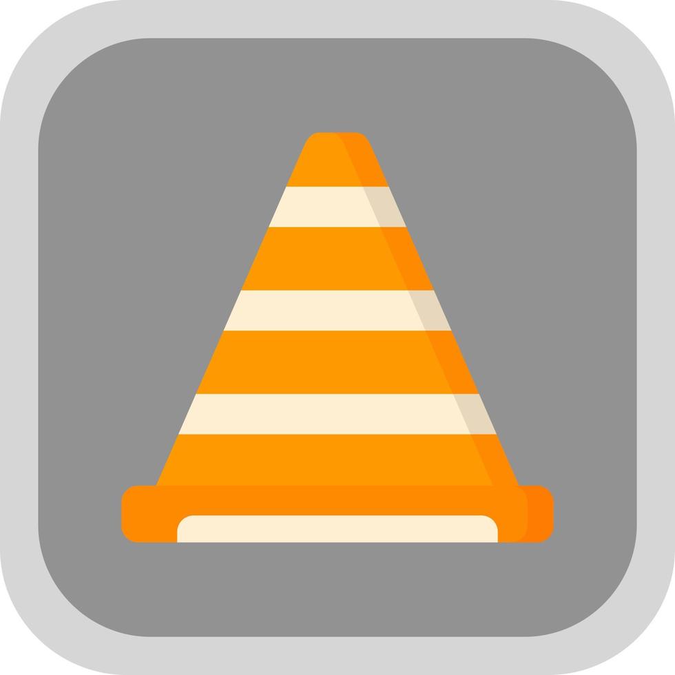 Traffic Cone Vector Icon Design