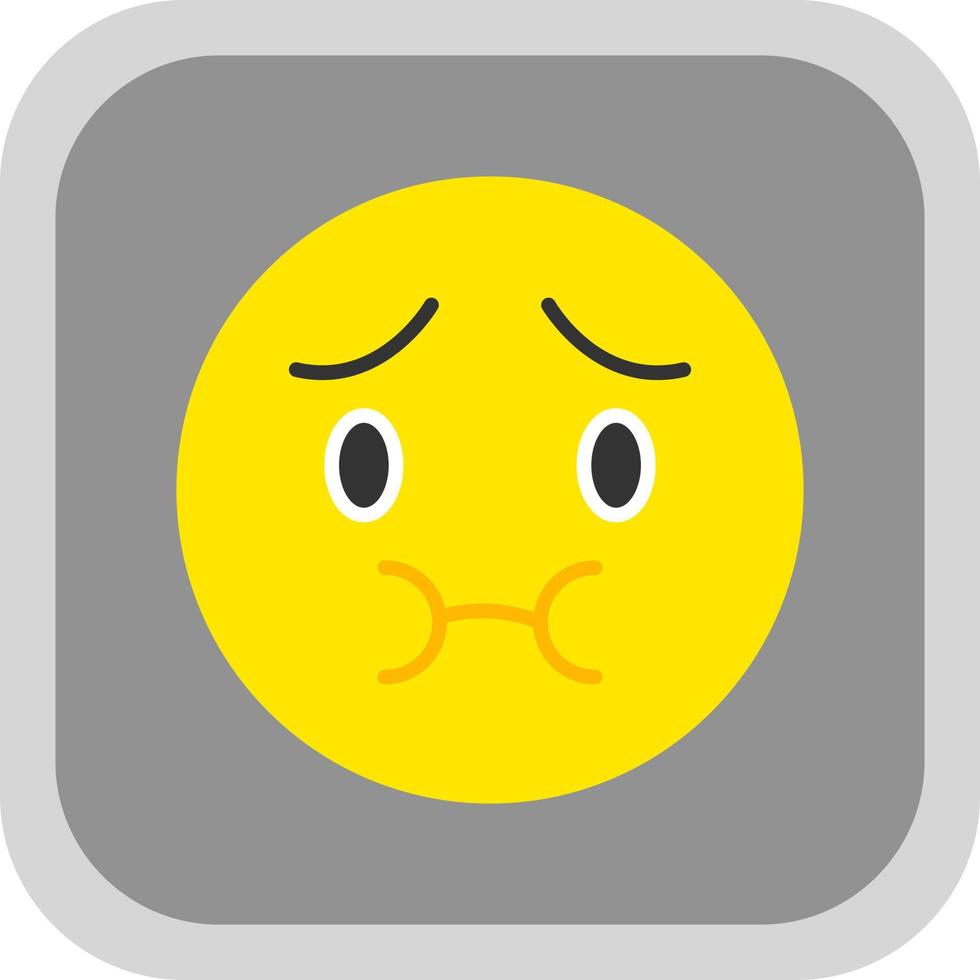 Nauseated Face Vector Icon Design