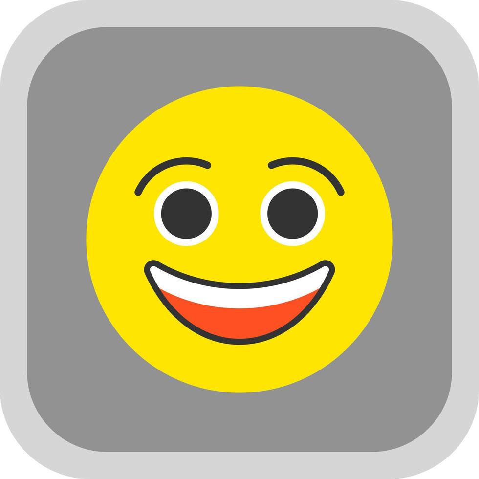 Smiling Face Vector Icon Design