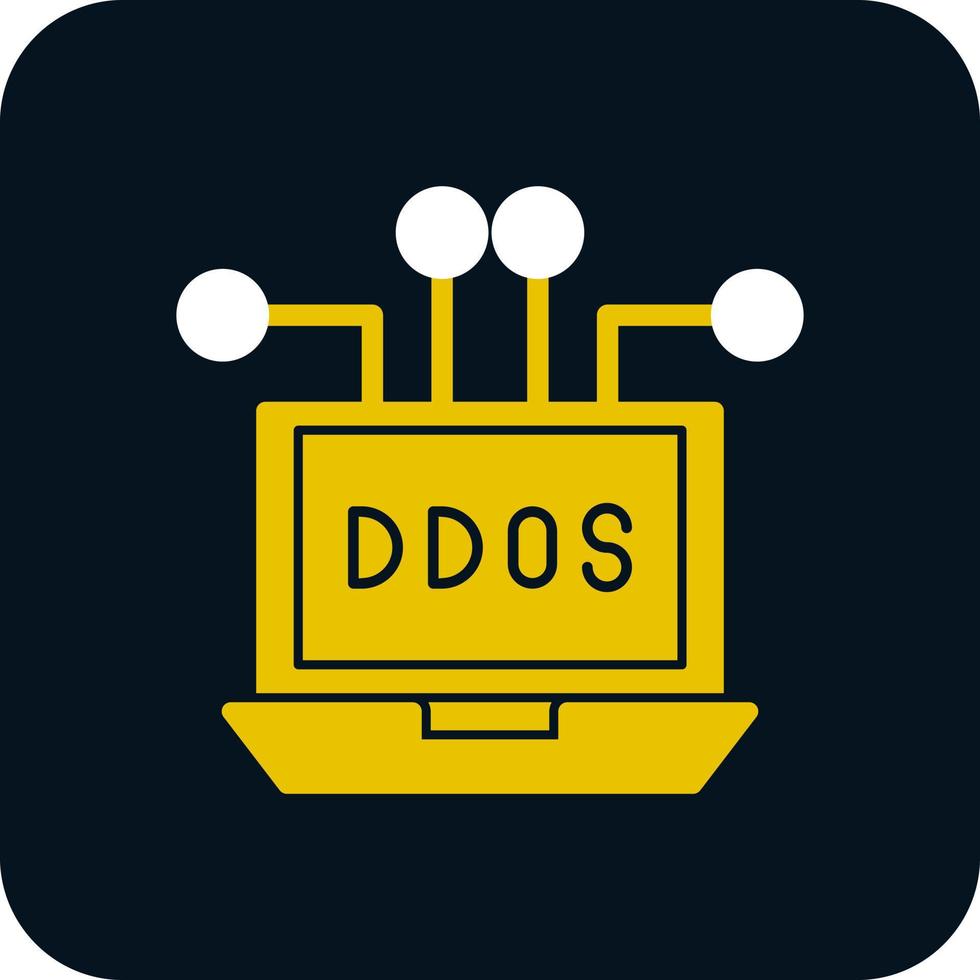 diseño de icono de vector de ddos