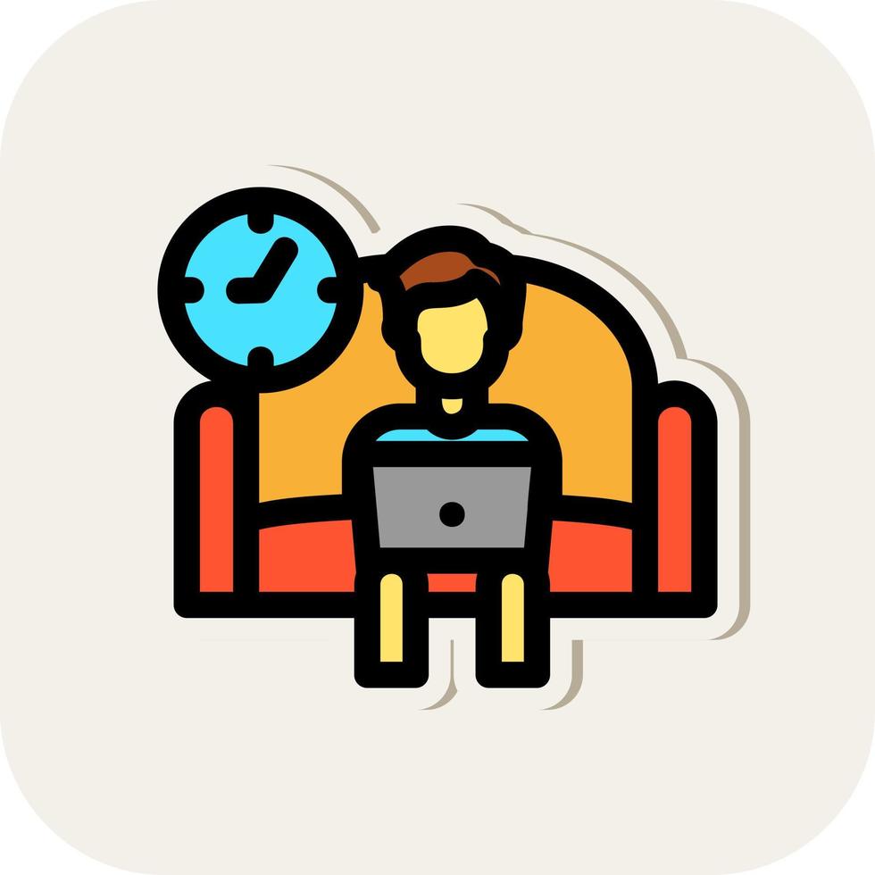 Relax Work Vector Icon Design