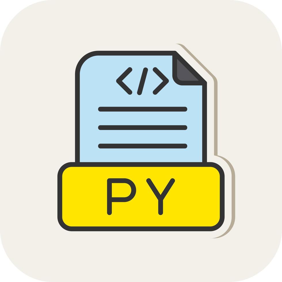 Python File Vector Icon Design