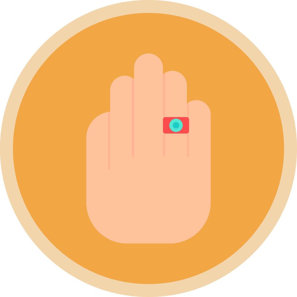 Ring in Hand Vector Icon Design