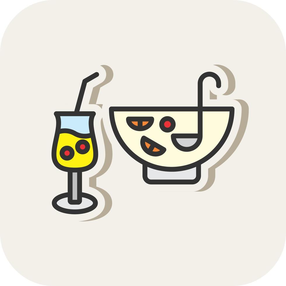 diseño de icono de vector de bebida de ponche