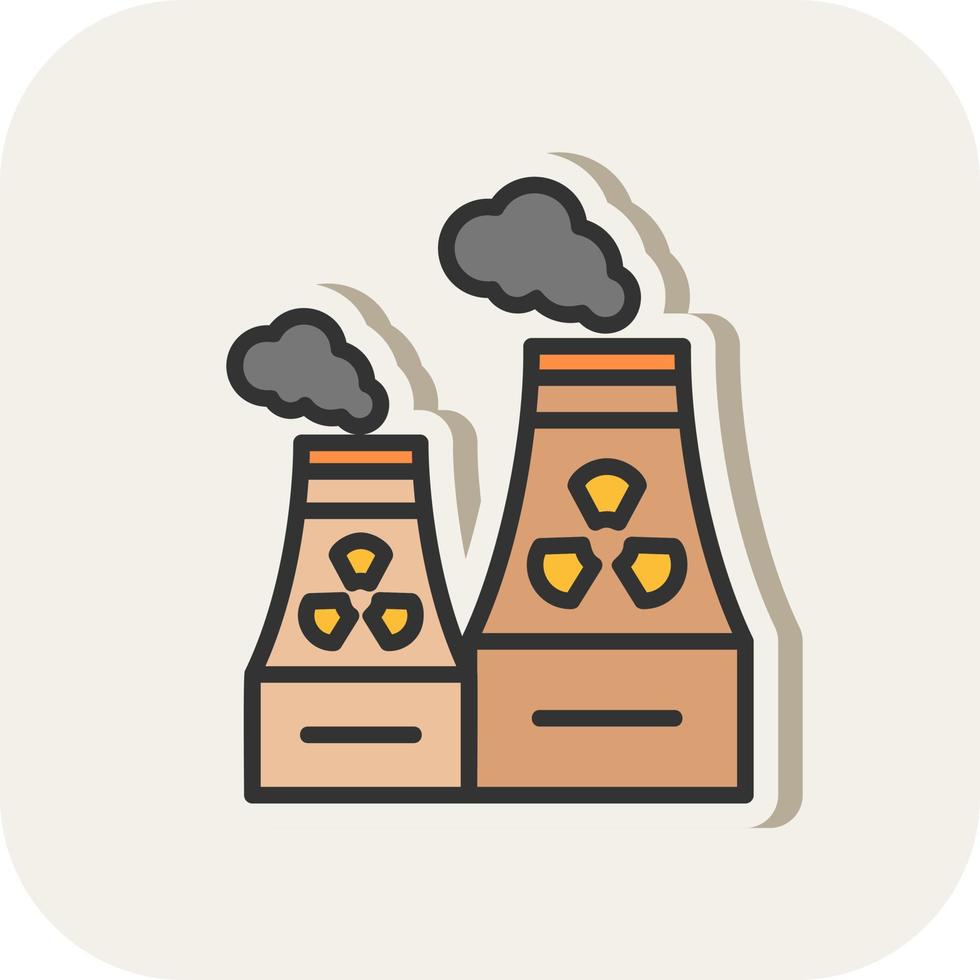 Nuclear Pollution Vector Icon Design