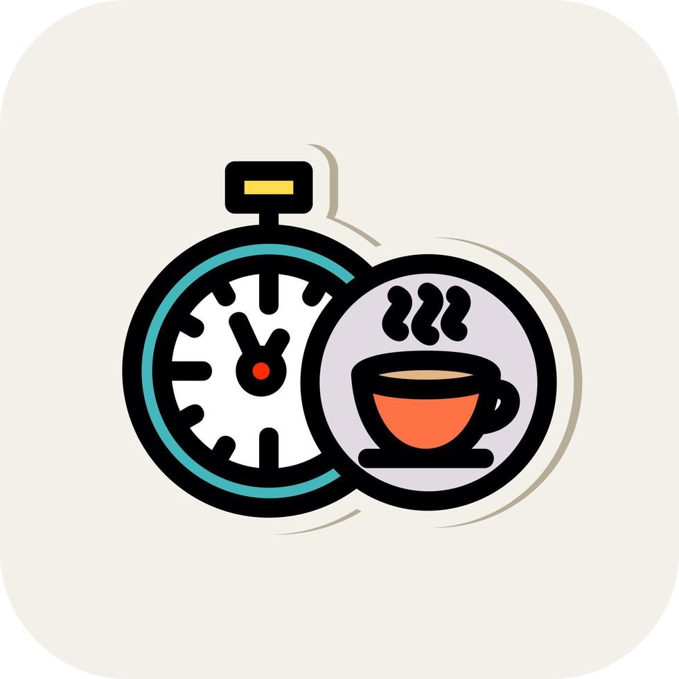 Tea Time Vector Icon Design