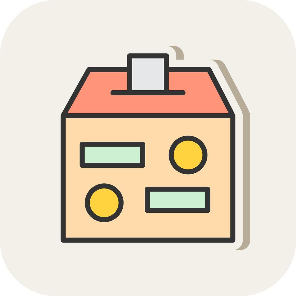 Charity Box Vector Icon Design