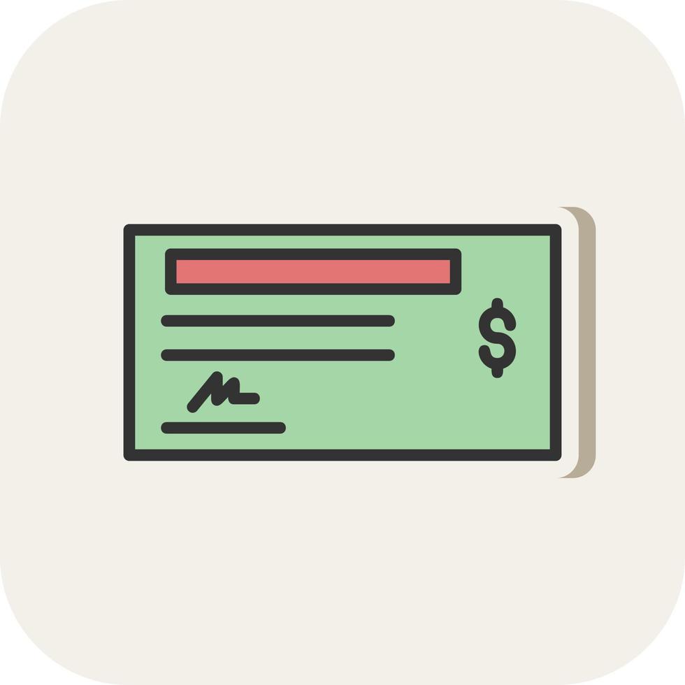 Cheque Vector Icon Design