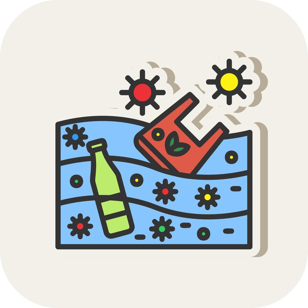 Ocean Waste Vector Icon Design