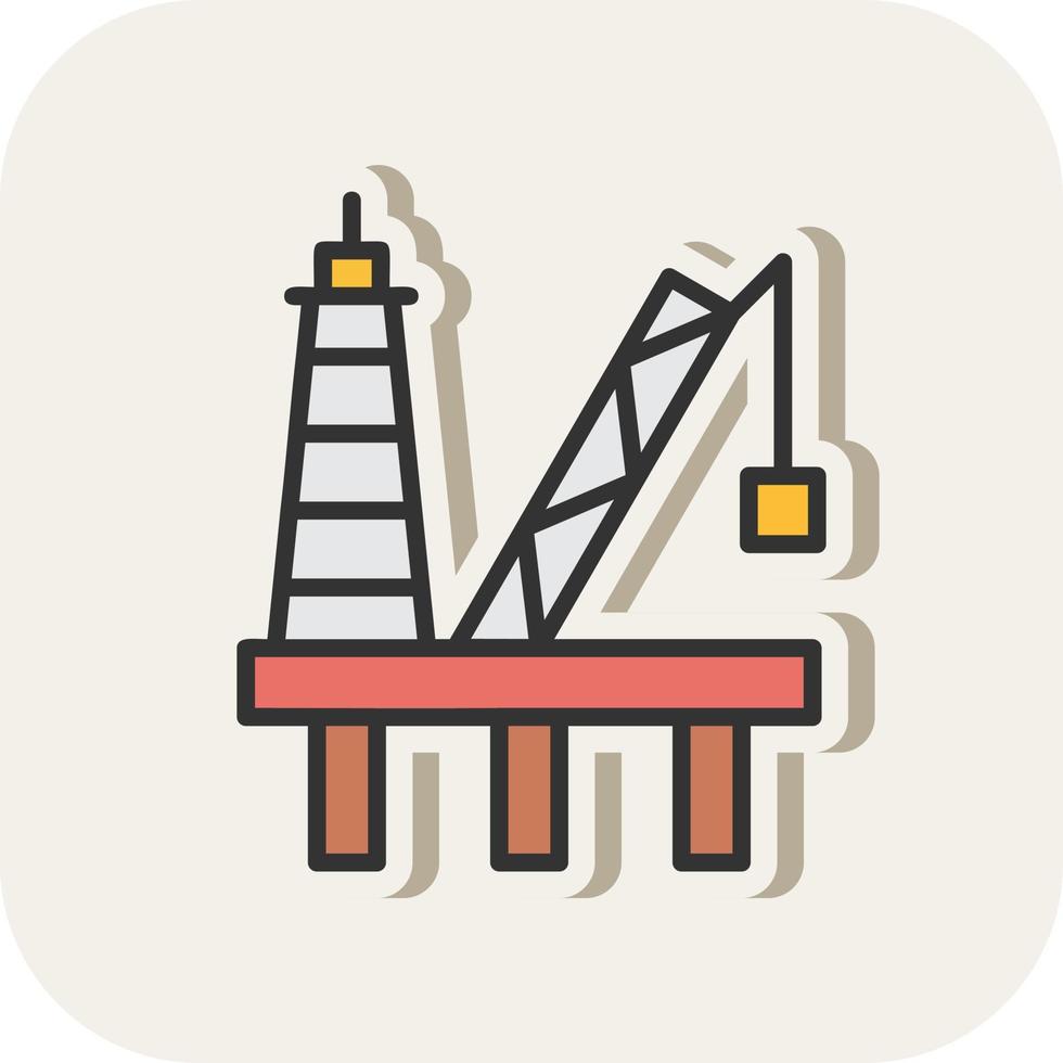 Oil Platform Vector Icon Design