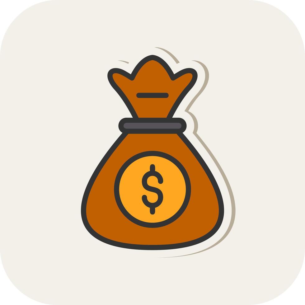 Money Bag Vector Icon Design