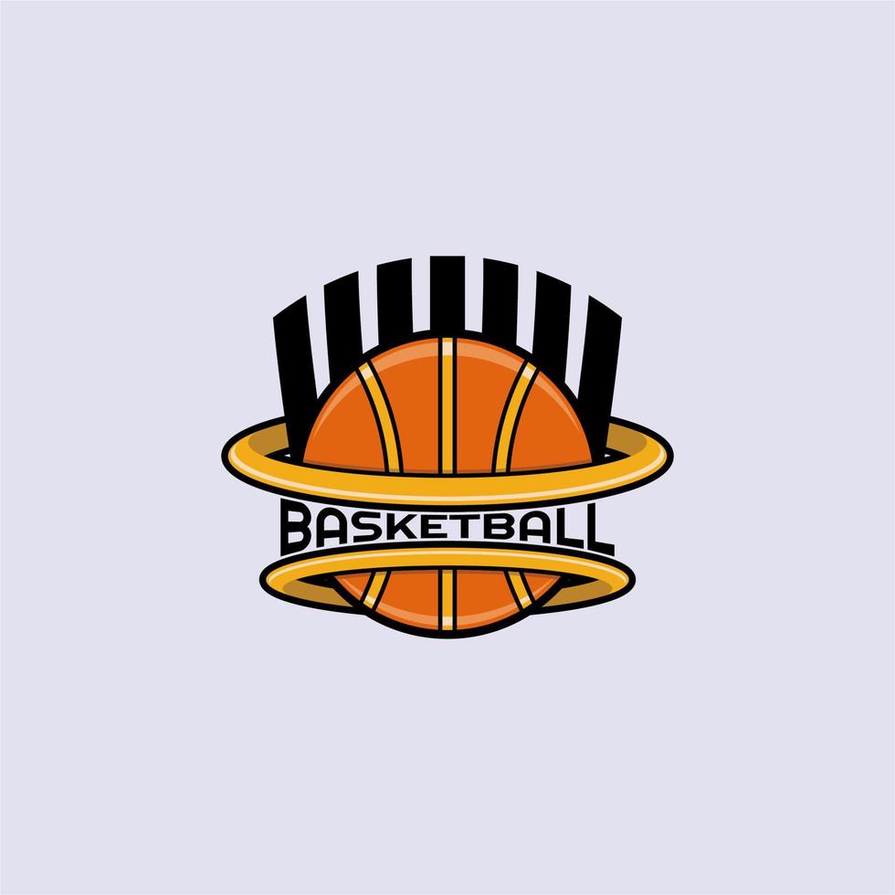 basketball sport emblem logo vector