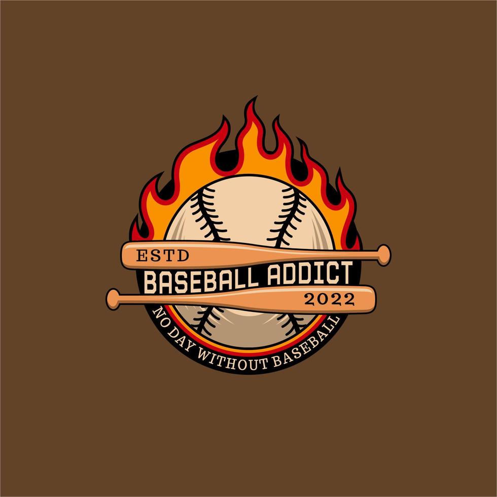 baseball sport emblem logo vector