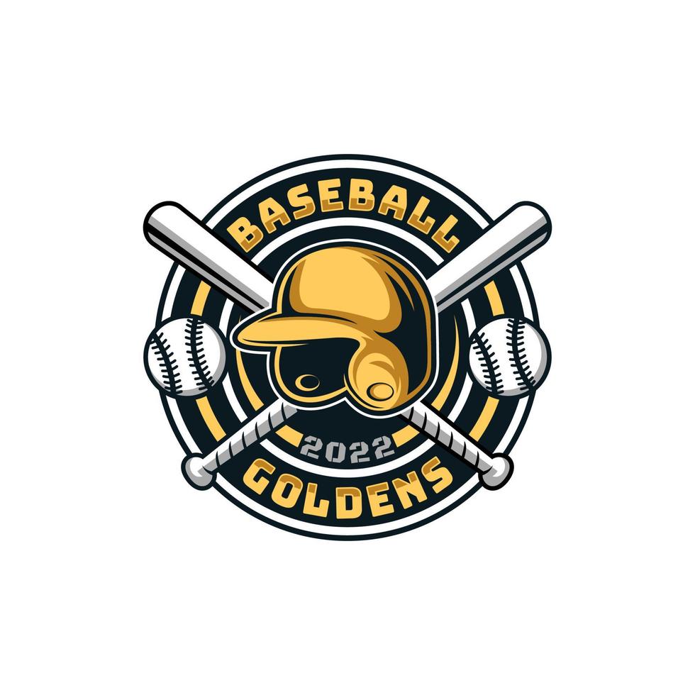 baseball sport emblem logo vector