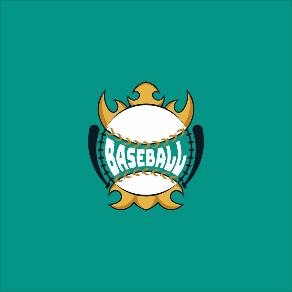 baseball sport emblem logo vector