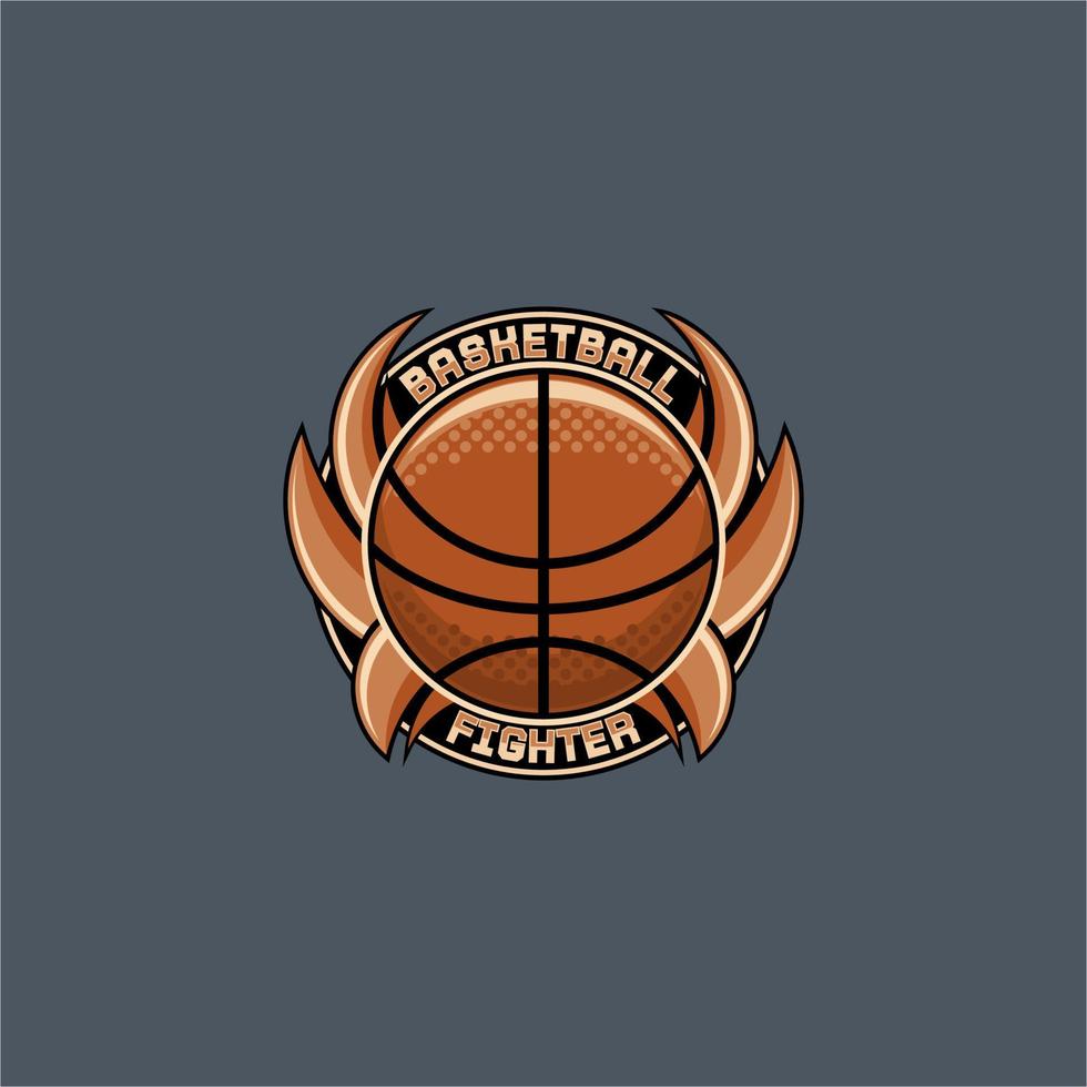 basketball sport emblem logo vector