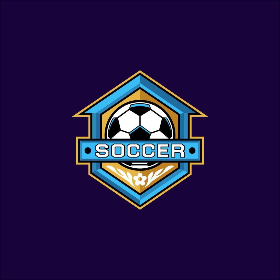 football sport emblem logo vector