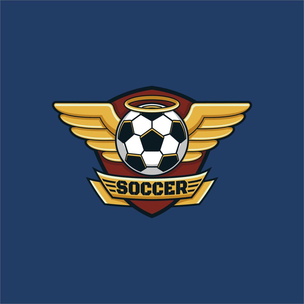 football sport emblem logo vector