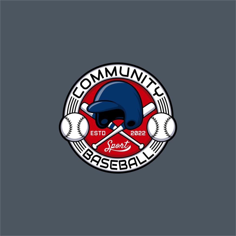 baseball sport emblem logo vector
