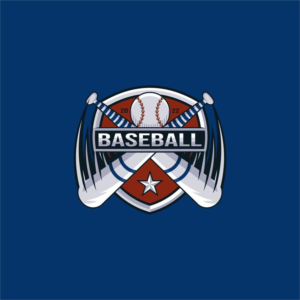 baseball sport emblem logo vector