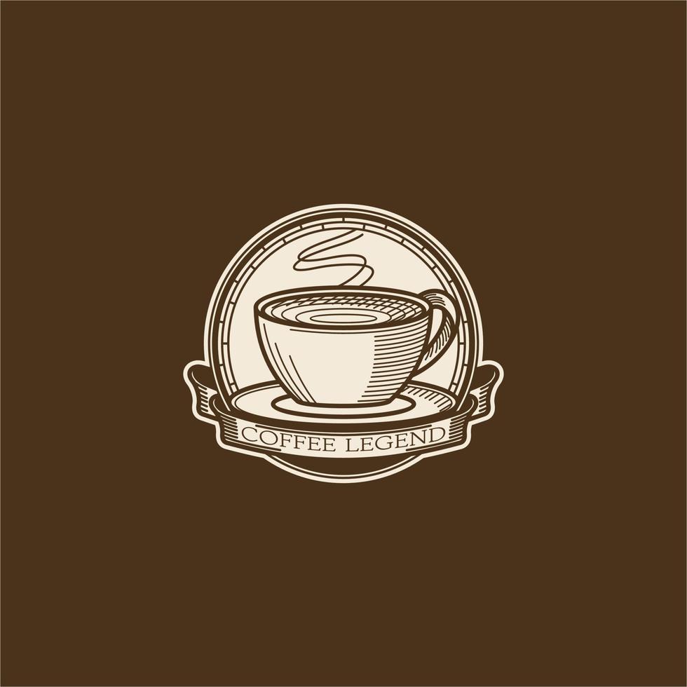 coffee emblem logo vector