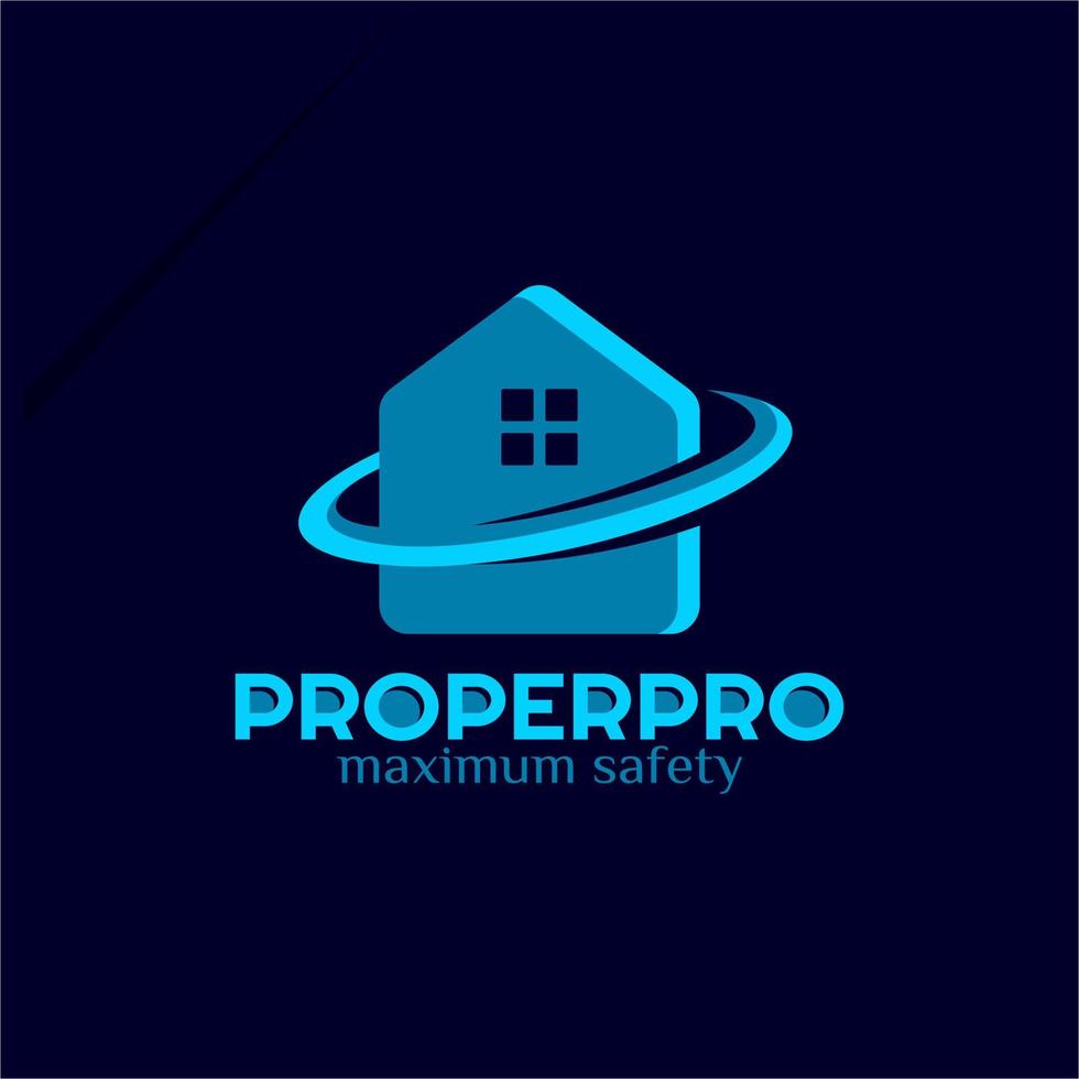 hogar y proteccion emblema logo vector