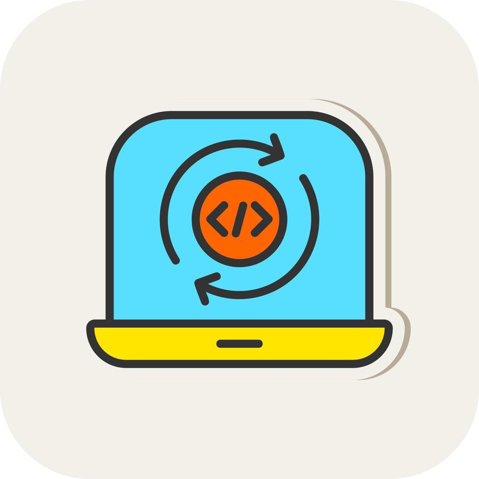 Programming Cycle Vector Icon Design