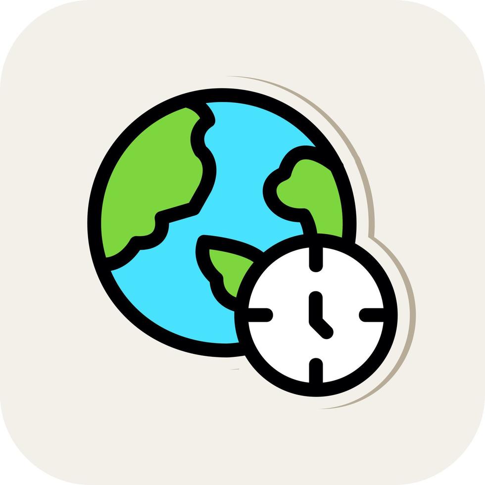 Time Zone Vector Icon Design
