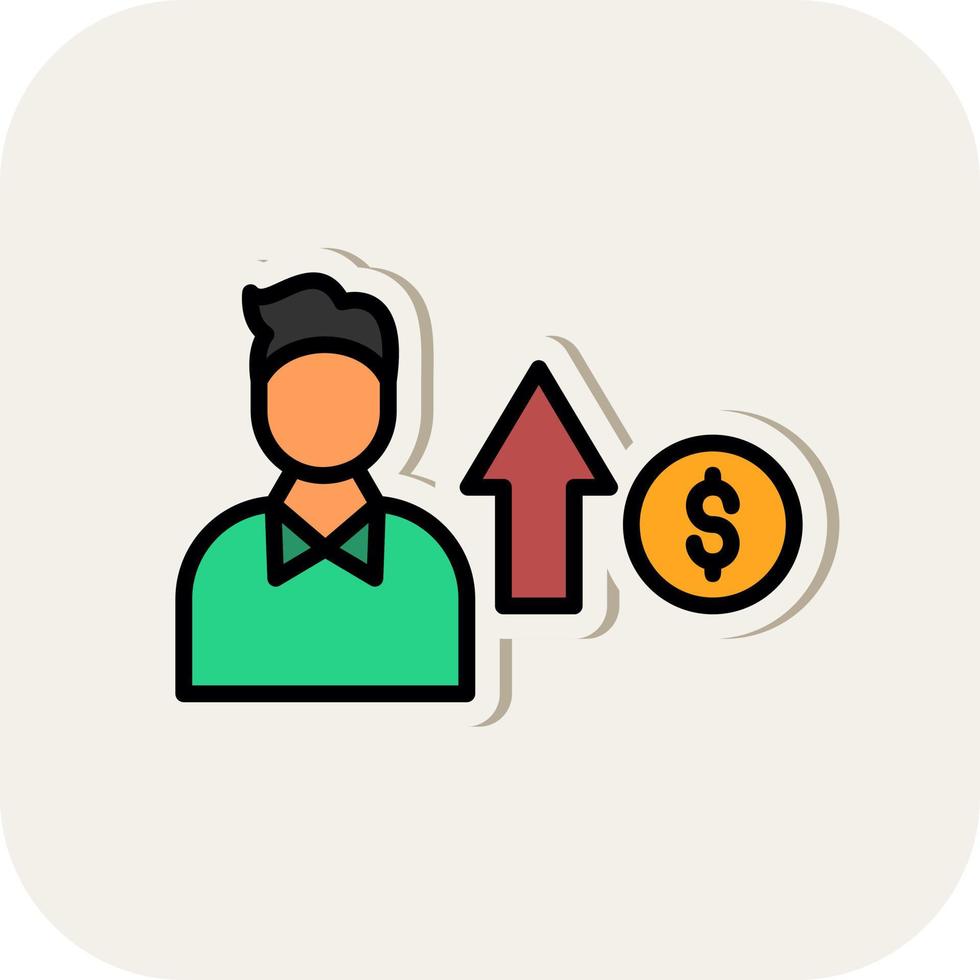 diseño de icono de vector de beneficio de dinero