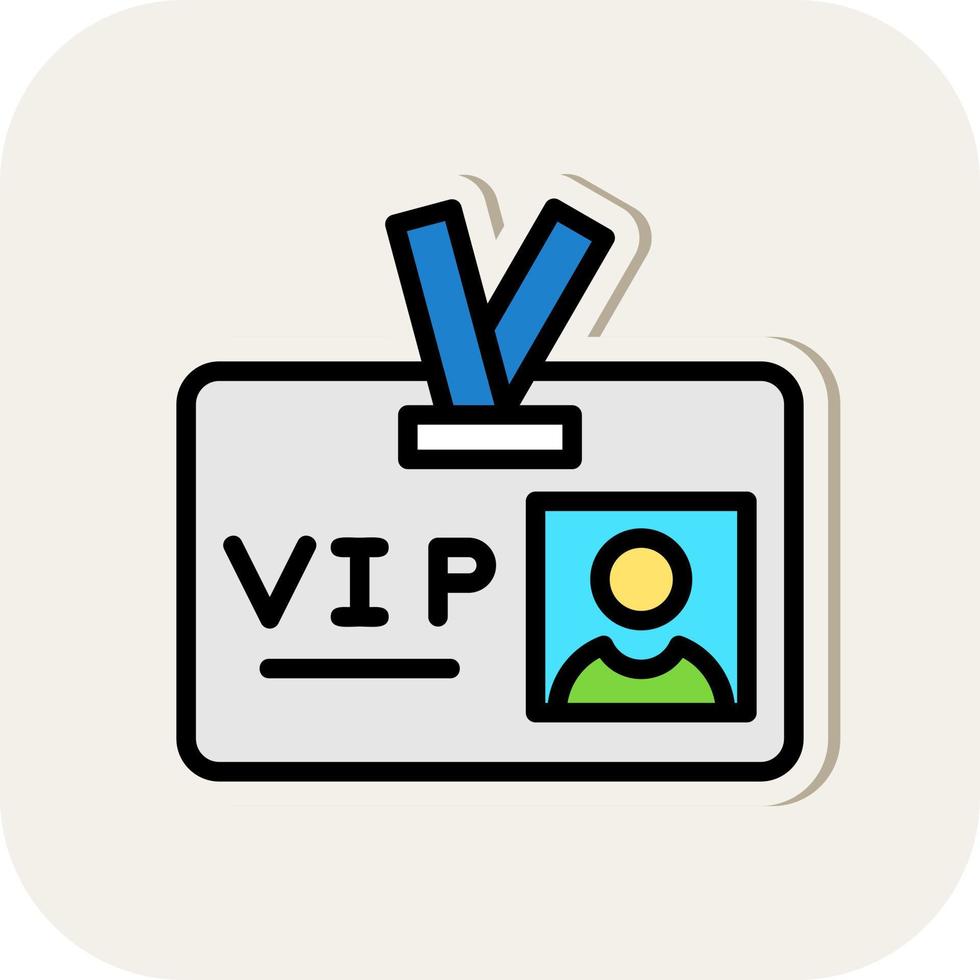 VIP Pass Vector Icon Design