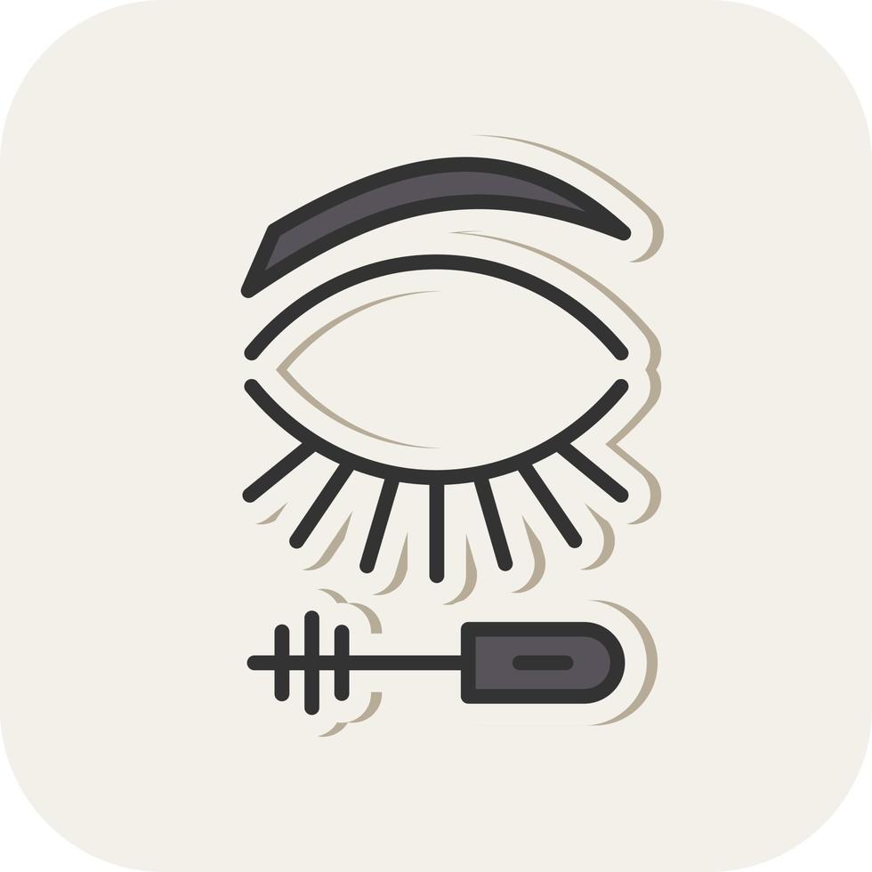 Eyelash Mascara Vector Icon Design