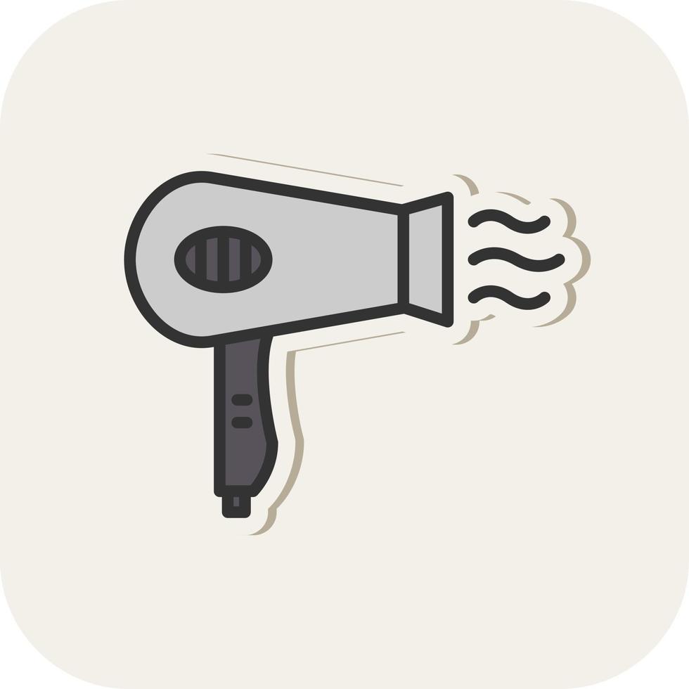 Hair Dryer Vector Icon Design