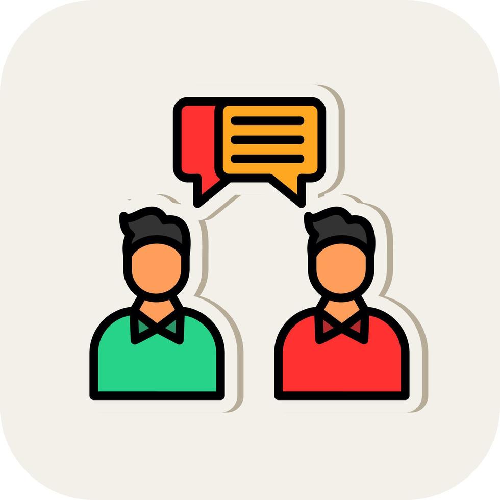 Face to Face Talk Vector Icon Design