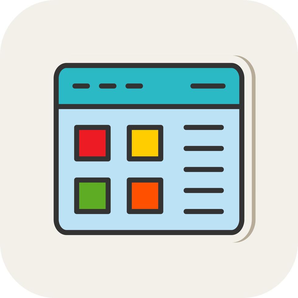 Website Layout Vector Icon Design