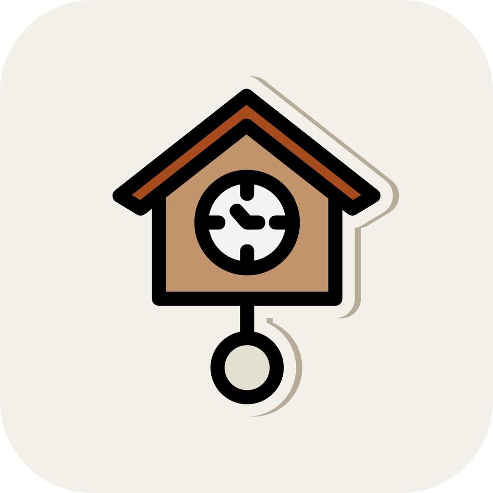 Cuckoo Clock Vector Icon Design