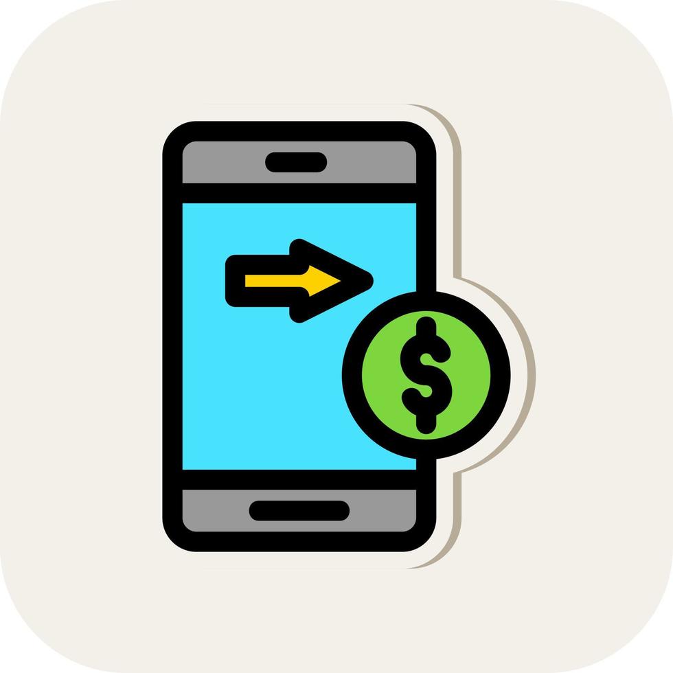 Send Money Mobile Vector Icon Design