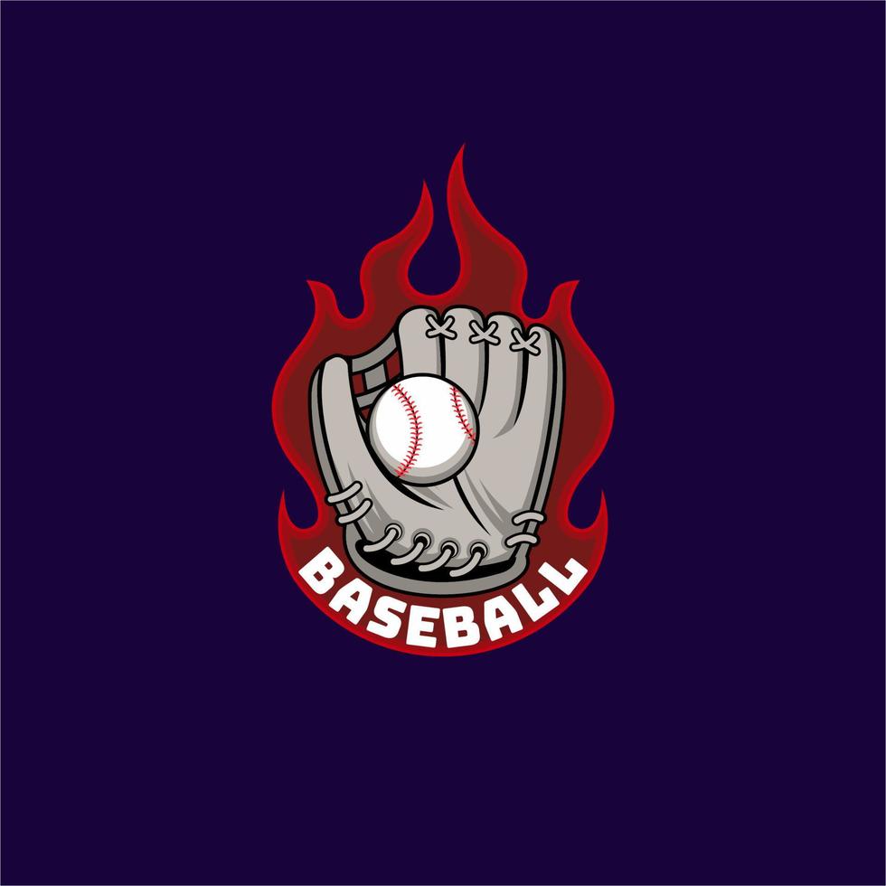 baseball sport emblem logo vector