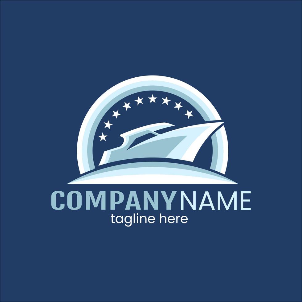 ship emblem logo vector