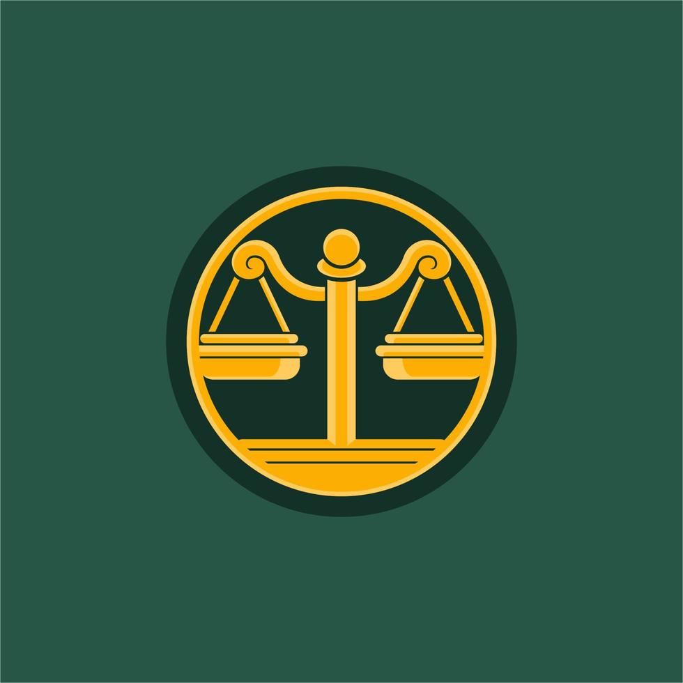 justicia escala símbolo logo vector