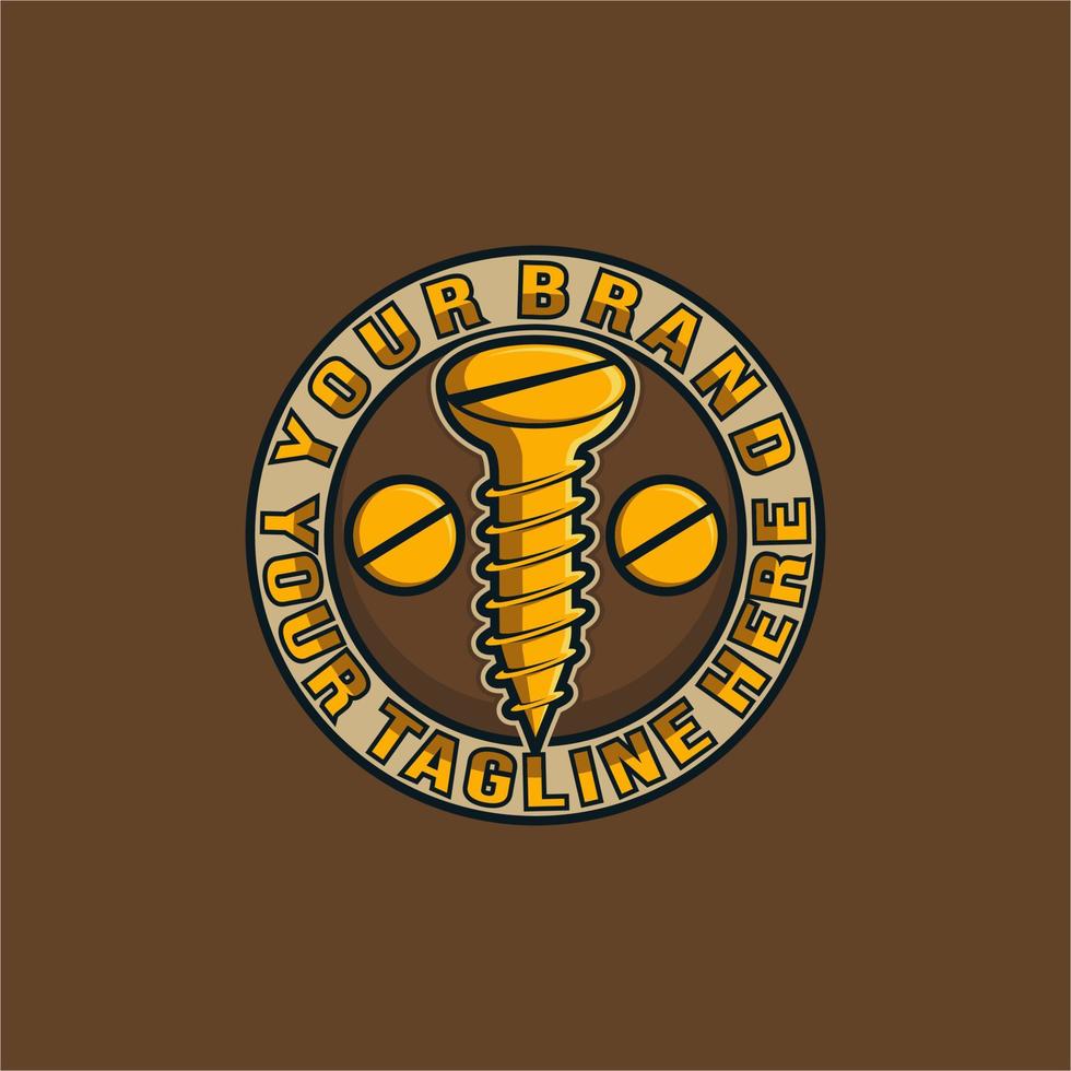 bolt workshop emblem logo vector