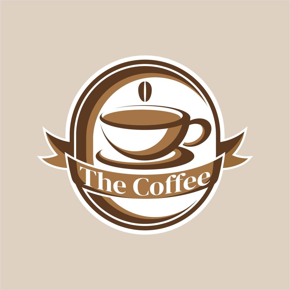 coffee emblem logo vector