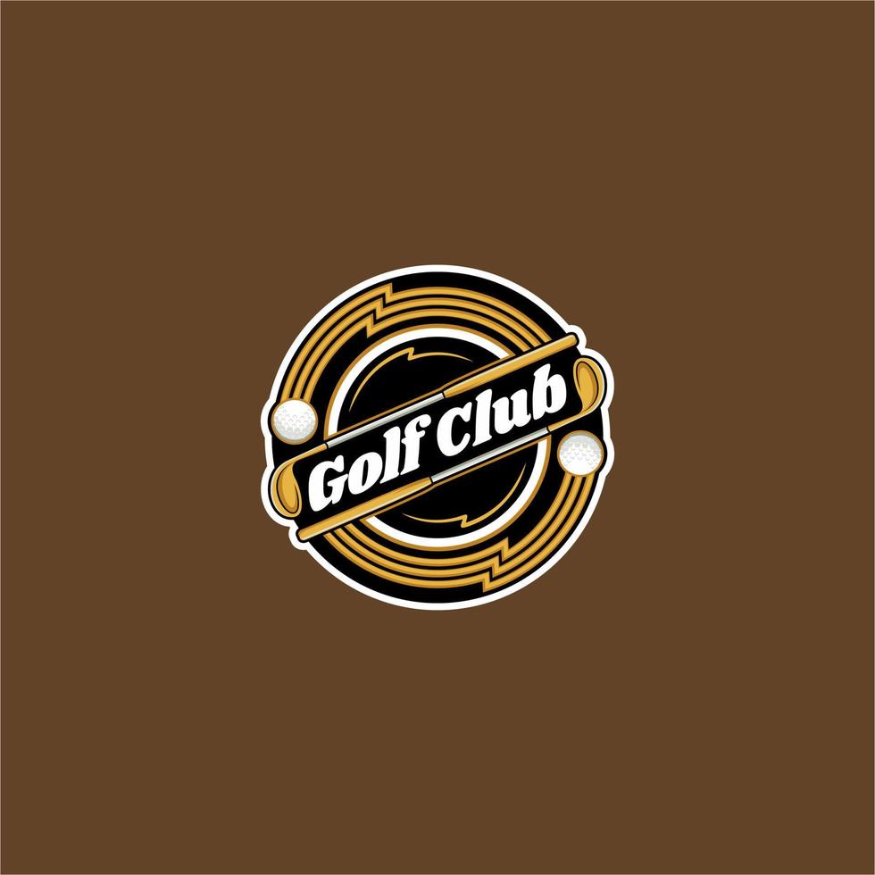 golf sport emblem logo vector