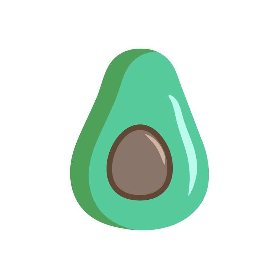 aguacate rebanada icono para sitio web en dibujos animados estilo vector