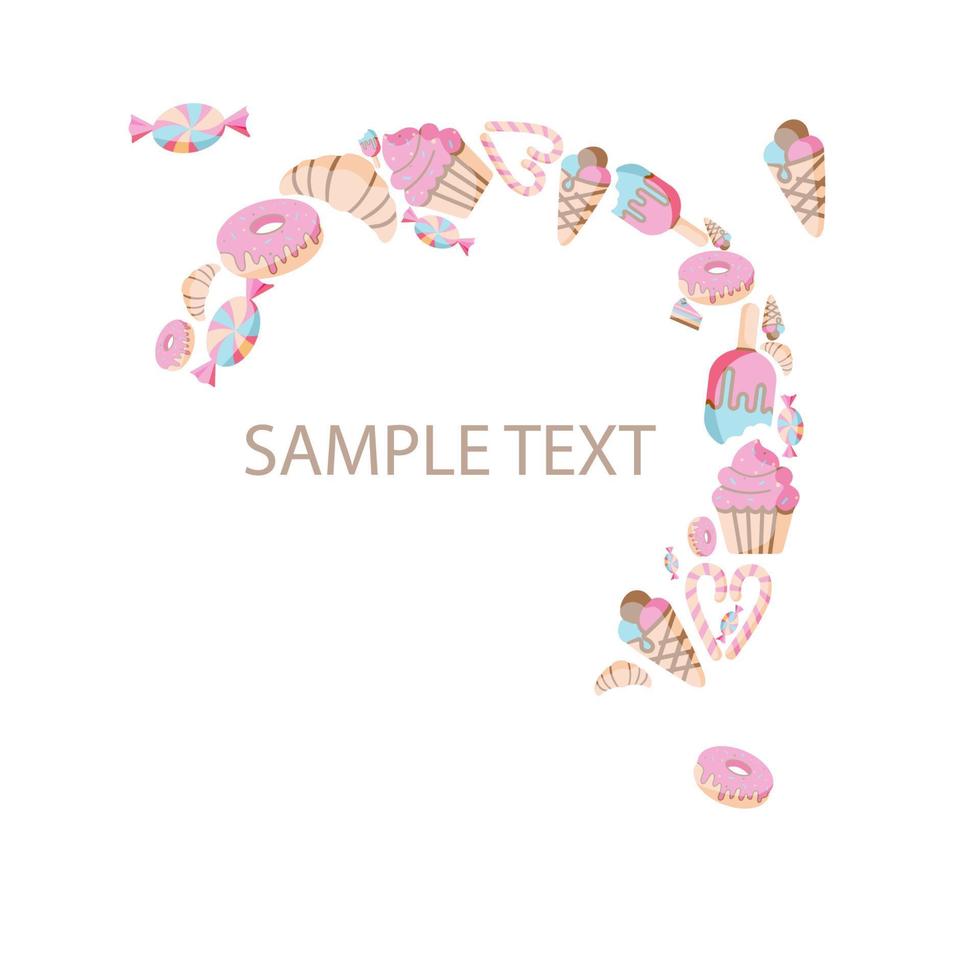 Sample of menu cover, flyer for baking, bakery shop, cooking, sweet products, dessert, pastry, invitation for gender party. vector