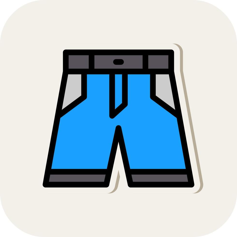 diseño de icono de vector de pantalones cortos de mezclilla