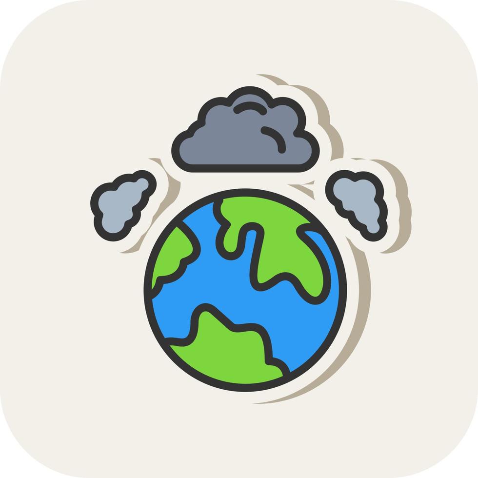 diseño de icono de vector de contaminación atmosférica