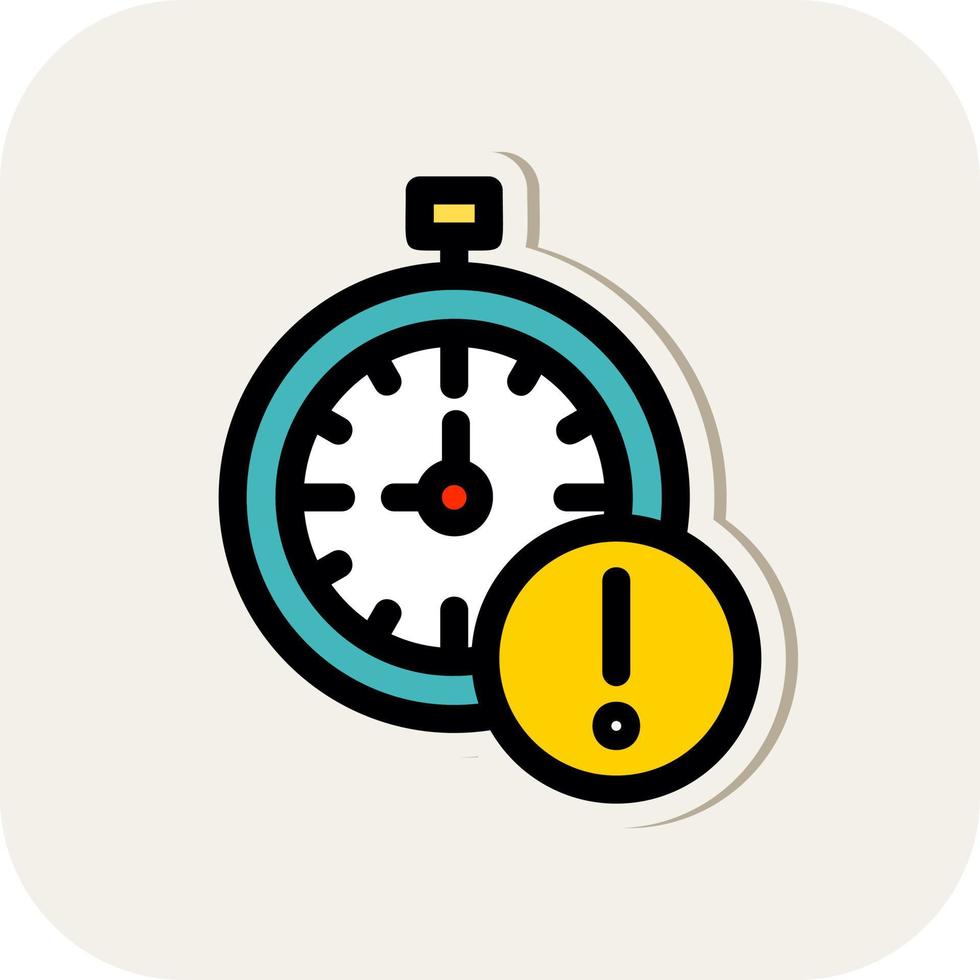 Time Alert Vector Icon Design