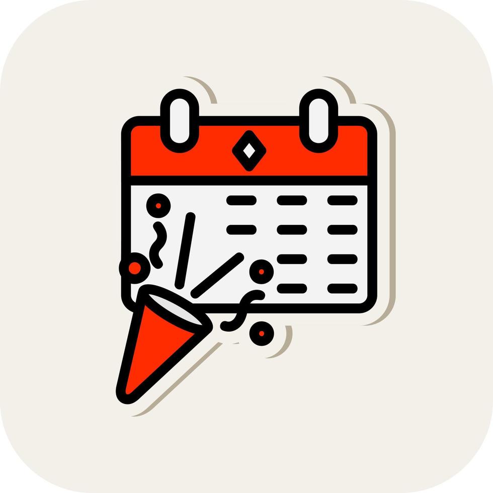 New Year Calendar Vector Icon Design